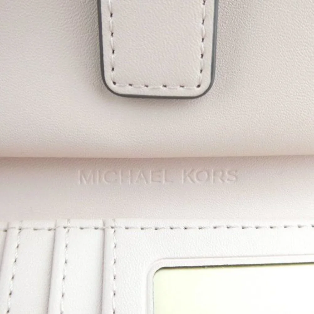 Michael‎ Kors Powder Blush Jet Set Travel Large Double Zip Wristlet NWT